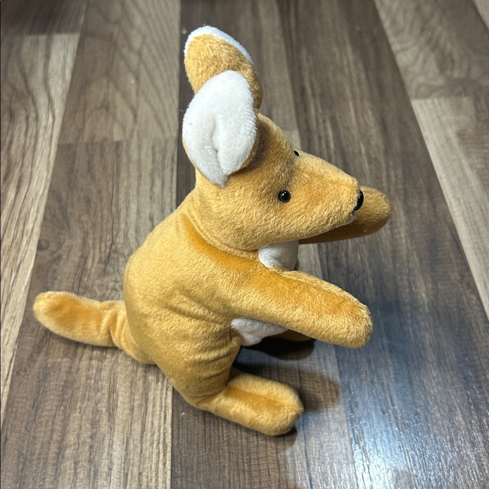 Plush Kangaroo with Joey Stuffed Animal - Golden Tan and Cream - Picture 4 of 7